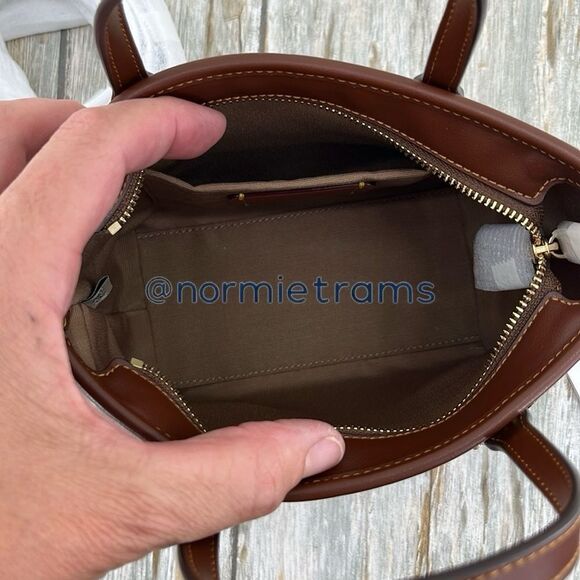 Coach X Peanuts City Mini Tote Bag In Signature Canvas With Snoopy Print Purse - Picture 7 of 8